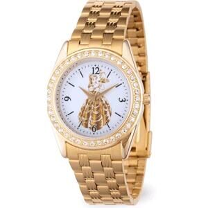 DISNEY Women's Princess Belle Quartz Metal Casual Gold Tone Watch EWatch Factory